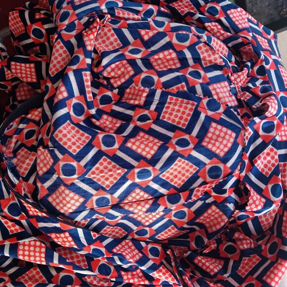 M 1OF1 Vintage Jumpsuit Bellbottom 1970's Zip-Front Mod Geometric Print Handmade - Picture 11 of 11